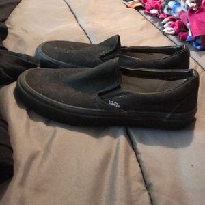 Black slip on Vans size 8